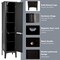Costway Freestanding Bathroom Storage Cabinet Linen Tower Kitchen Living Room Grey\Black\Brown\White